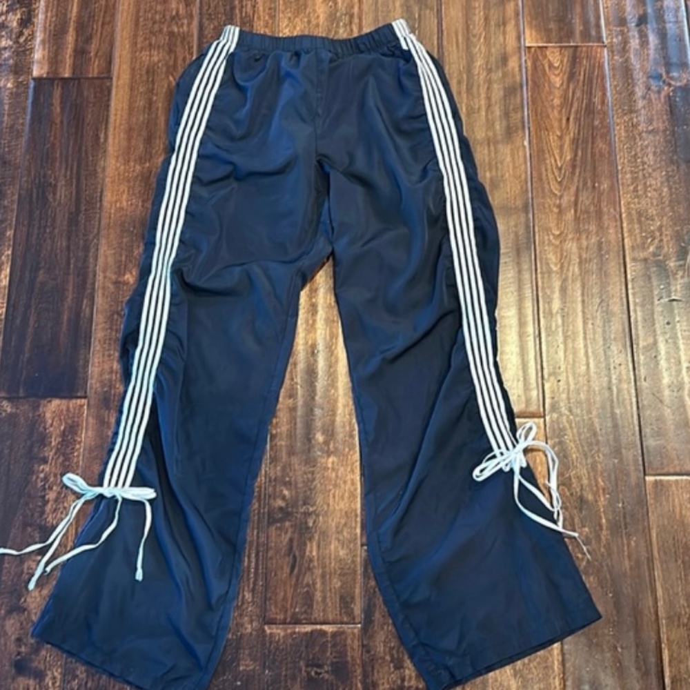 Juniors Edikted Remy Ribbon Track Pants Navy Blue, Size S